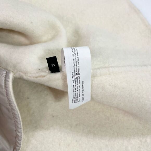 Theory Jacket Womens Medium EasyTown Coat Doubleface Wool Easter Lily Cashmere - Picture 5 of 11